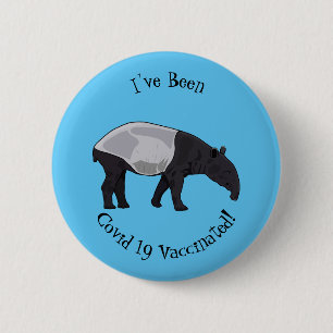 Afbeelding Tapir cartoon Ronde Button 5,7 Cm