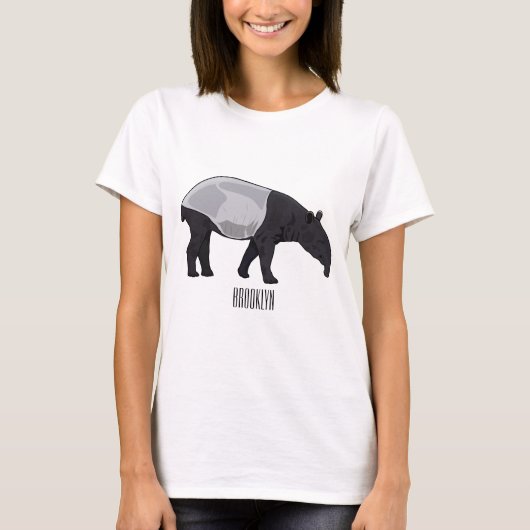 Afbeelding Tapir cartoon T-shirt (Voorkant)