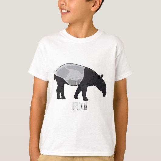 Afbeelding Tapir cartoon T-shirt (Voorkant)
