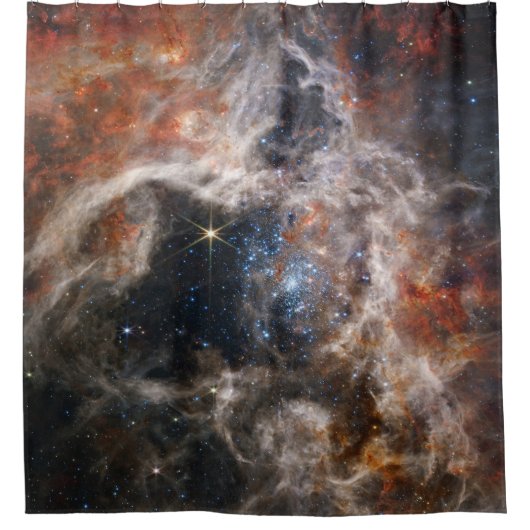 Afbeelding Tarantula Nebula van JWST Douchegordijn (Voorkant)