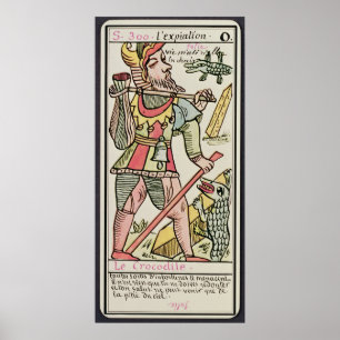Afbeelding, tarotkaart, Frans Poster