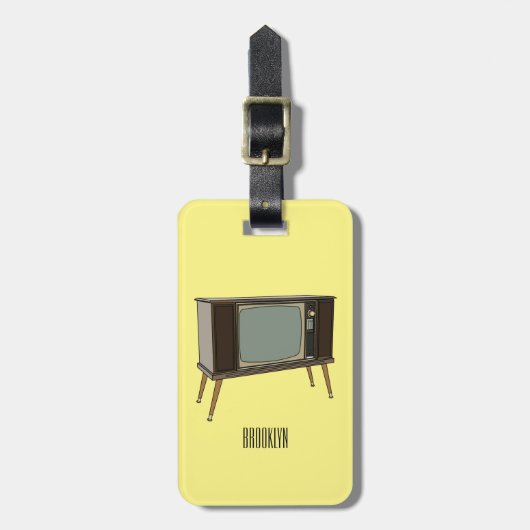 Afbeelding televisie-cartoon bagagelabel (Voorkant verticaal)