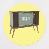 Afbeelding televisie-cartoon labels (Design 2)