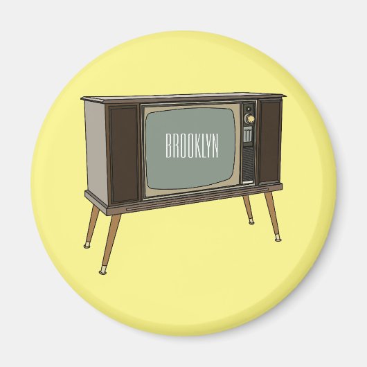 Afbeelding televisie-cartoon magneet (Voorkant)