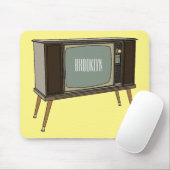 Afbeelding televisie-cartoon muismat (Met muis)