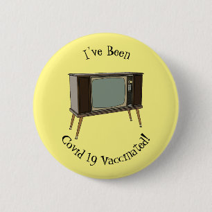 Afbeelding televisie-cartoon ronde button 5,7 cm