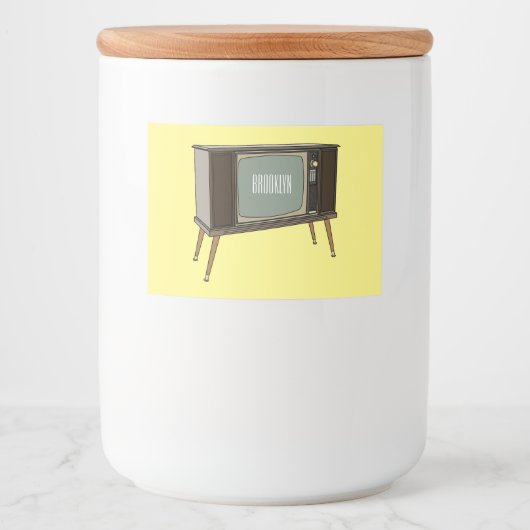 Afbeelding televisie-cartoon voedselcontainer etiket (Voorkant)
