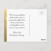 Afbeelding toevoegen| Dank je | Goud Briefkaart (Achterkant)