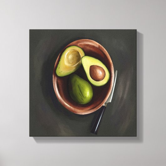 afbeelding van avocado canvas afdruk (Voorkant)