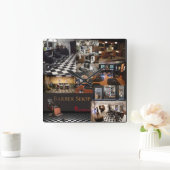 Afbeelding van Barbershop Vierkante Klok (Huis)