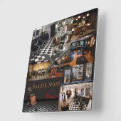 Afbeelding van Barbershop Vierkante Klok (Hoek)