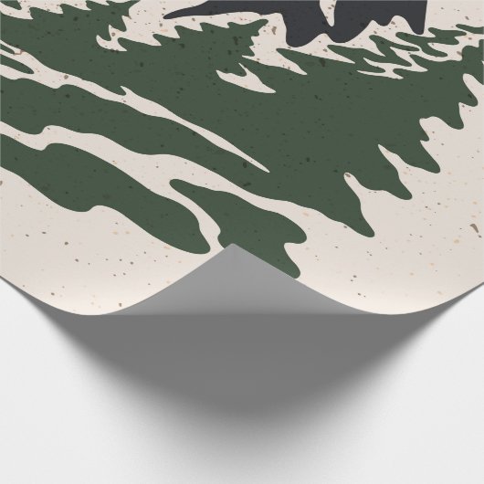  afbeelding van berglandschap cadeaupapier (Hoek)