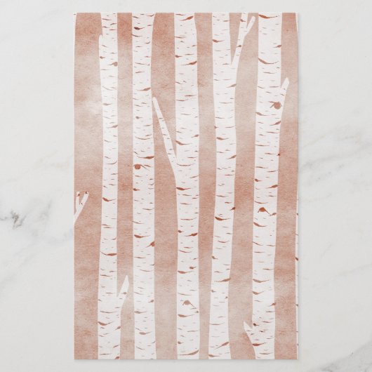 Afbeelding van Birch Trees Briefpapier (Voorkant)