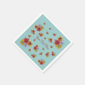 afbeelding van bloemen kleurrijke lelies bloemig servetten (Hoek)