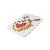 Afbeelding van Brood- en jam-cartoon Badmat (Gekanteld)