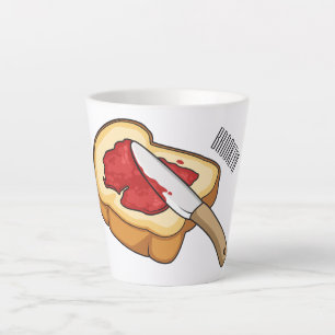 Afbeelding van Brood- en jam-cartoon Latte Mok