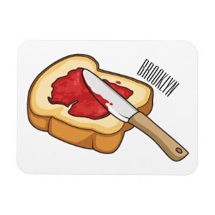Afbeelding van Brood- en jam-cartoon Magneet