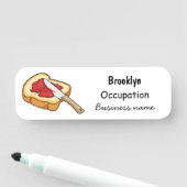 Afbeelding van Brood- en jam-cartoon Naamplaatje (In situ)