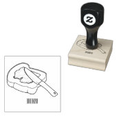 Afbeelding van Brood- en jam-cartoon Rubberstempel (Gestempeld)
