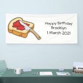 Afbeelding van Brood- en jam-cartoon Spandoek (Beurs)