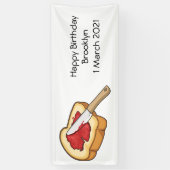 Afbeelding van Brood- en jam-cartoon Spandoek (Verticaal)