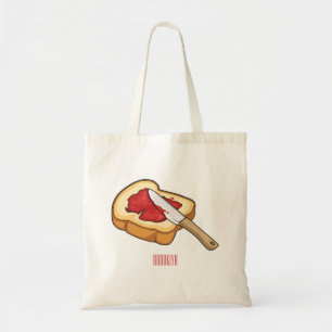 Afbeelding van Brood- en jam-cartoon Tote Bag