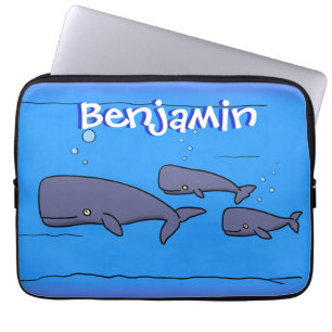 Afbeelding van cartoon die over de ute migreert laptop sleeve