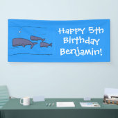 Afbeelding van cartoon die over de ute migreert spandoek (Beurs)