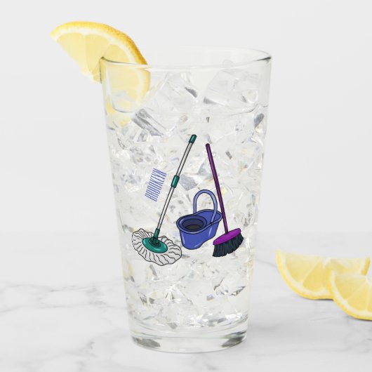 Afbeelding van cartoon in kamer en muis glas (Voorkant ijs)