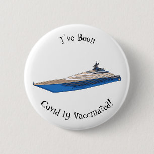 Afbeelding van cartoon op jacht ronde button 5,7 cm