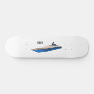 Afbeelding van cartoon op jacht skateboard