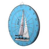 Afbeelding van cartoon per boot dartbord (Voorkant Rechts)
