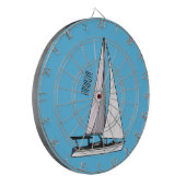 Afbeelding van cartoon per boot dartbord (Voorkant Links)