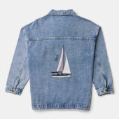 Afbeelding van cartoon per boot denim jacket (Achterkant)