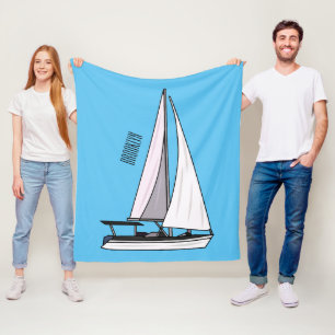Afbeelding van cartoon per boot fleece deken