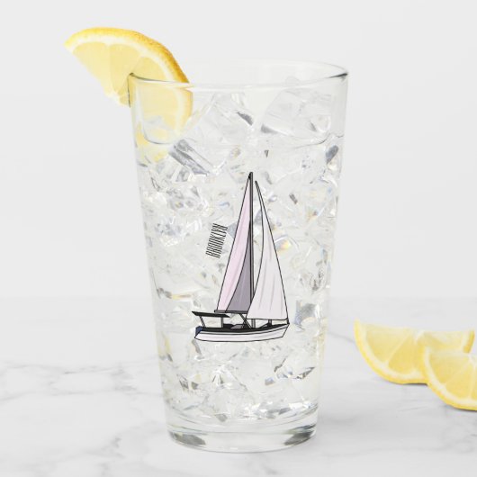 Afbeelding van cartoon per boot glas (Voorkant ijs)