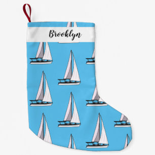 Afbeelding van cartoon per boot kleine kerstsok