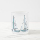 Afbeelding van cartoon per boot matglas koffiemok (Center)