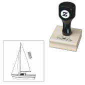 Afbeelding van cartoon per boot 	rubberstempel (Gestempeld)