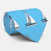 Afbeelding van cartoon per boot stropdas (Opgerold)