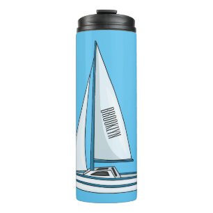 Afbeelding van cartoon per boot thermosbeker