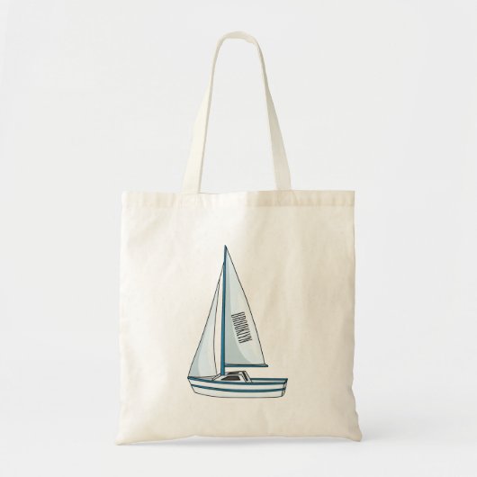 Afbeelding van cartoon per boot tote bag (Voorkant)