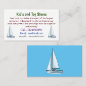 Afbeelding van cartoon per boot visitekaartje (Voorkant / Achterkant)