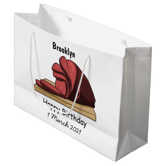 Afbeelding van cartoon-uurwerk groot cadeauzakje (Voorkant Gekanteld)