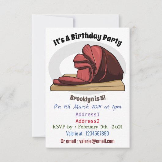 Afbeelding van cartoon-uurwerk kaart (Voorkant)