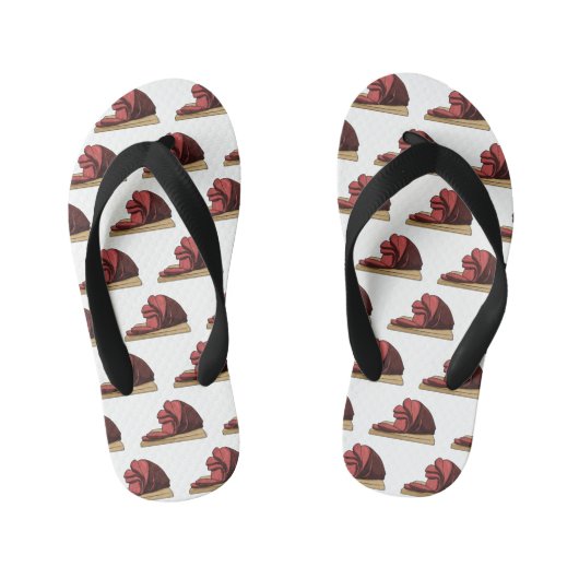 Afbeelding van cartoon-uurwerk kinder teenslippers (Voetbed)