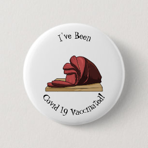 Afbeelding van cartoon-uurwerk ronde button 5,7 cm