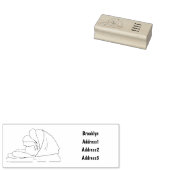 Afbeelding van cartoon-uurwerk 	rubberstempel (Gestempeld)