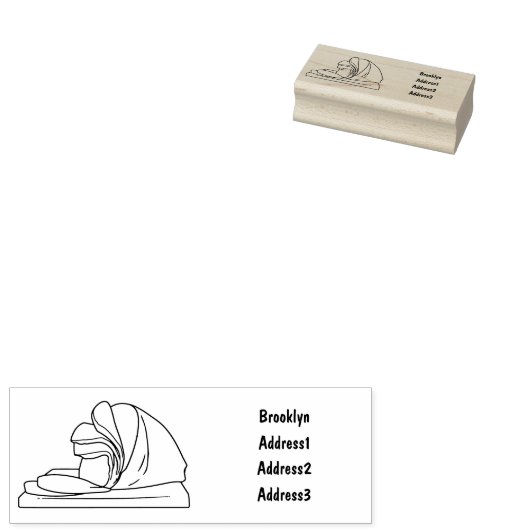 Afbeelding van cartoon-uurwerk 	rubberstempel (Gestempeld)