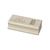 Afbeelding van cartoon-uurwerk 	rubberstempel (Stempel)